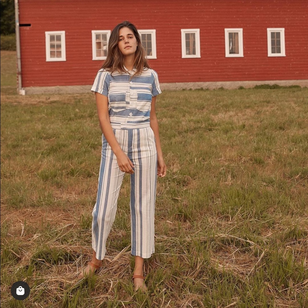 Christy Dawn Prudence Striped Jumpsuit